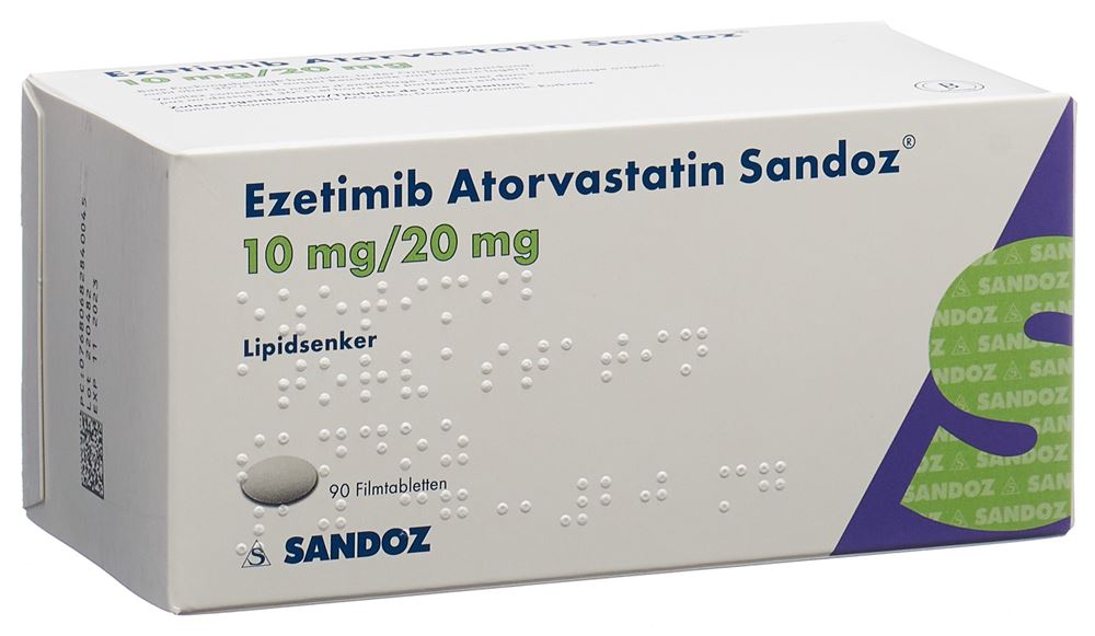 EZETIMIBE ATORVASTATINE Atorvast Sandoz, image principale