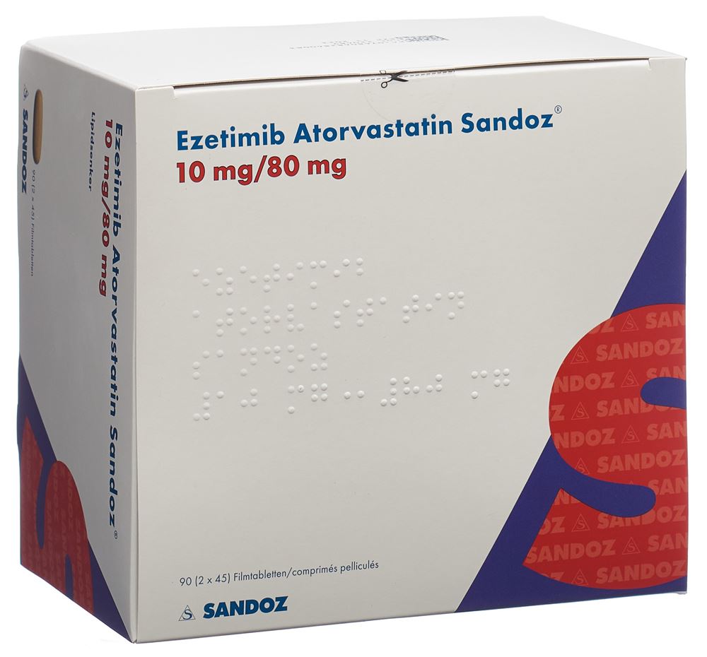 EZETIMIBE ATORVASTATINE Atorvast Sandoz, image principale