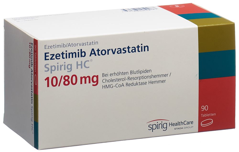 EZETIMIBE ATORVASTATINE Atorvast Spirig HC, image principale EZETIMIBE ATORVASTATINE Atorvast Spirig HC, image principale