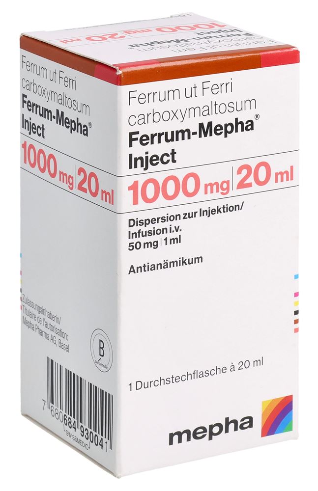 FERRUM Inject 1000 mg/20ml