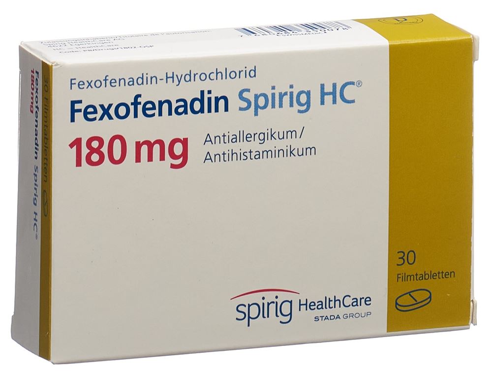 FEXOFENADINE Spirig HC 180 mg