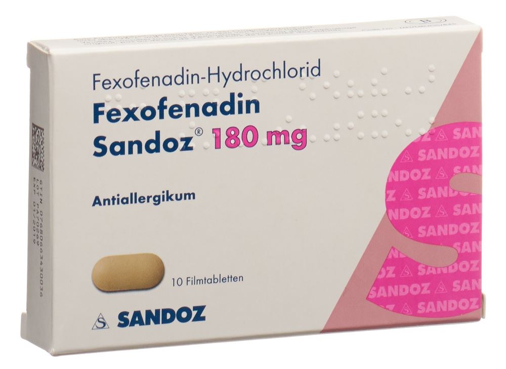 Fexofenadin Sandoz Sandoz 180 mg, image principale