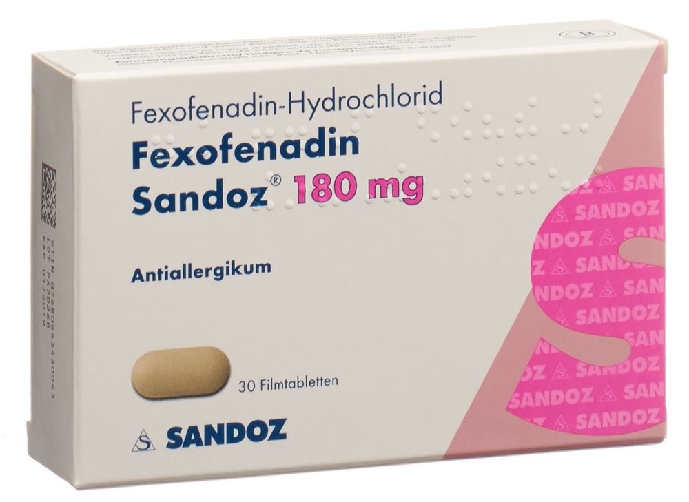 FEXOFENADINE Sandoz 180 mg, image principale