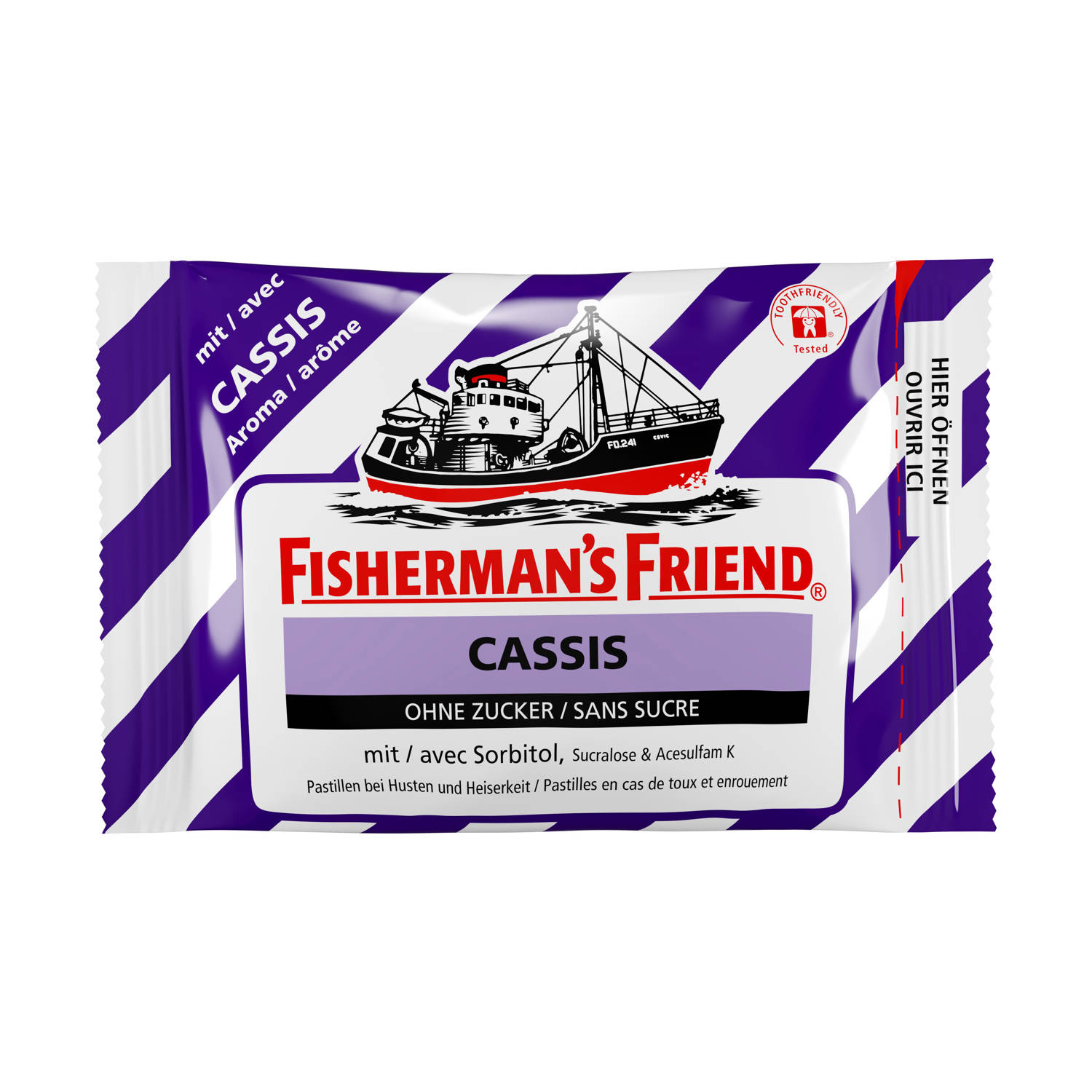 Fisherman's Friend Pastillen Cassis ohne Zucker Btl 25 g, Hauptbild