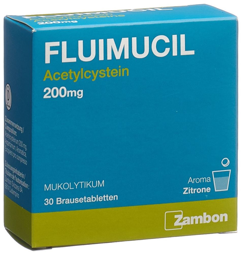 FLUIMUCIL Brausetabl 200 mg Erw citron Blist 30 Stk