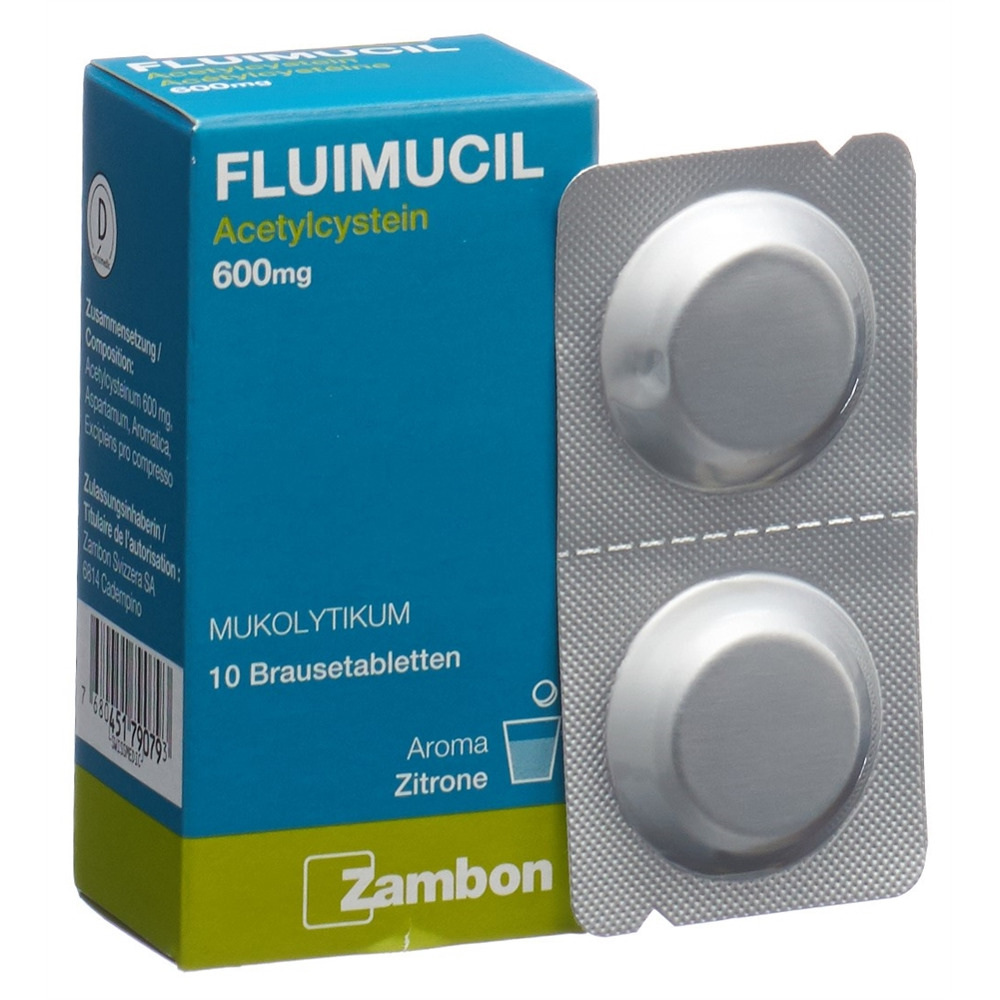 FLUIMUCIL Brausetabl 600 mg Erw citron Blist 10 Stk