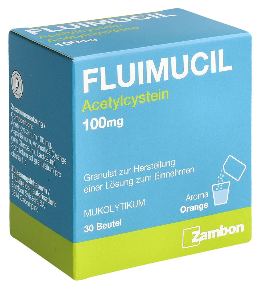 FLUIMUCIL Gran 100 mg Kind Btl 30 Stk