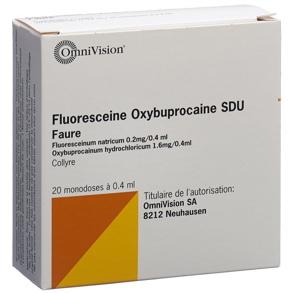 Fluoresceine Oxybupro SDU Faure 0.4 %, Bild 2 von 2