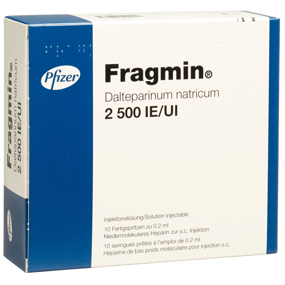 FRAGMIN Inj Lös 2500 IE/0.2ml Fertspr 0.2 ml, Hauptbild