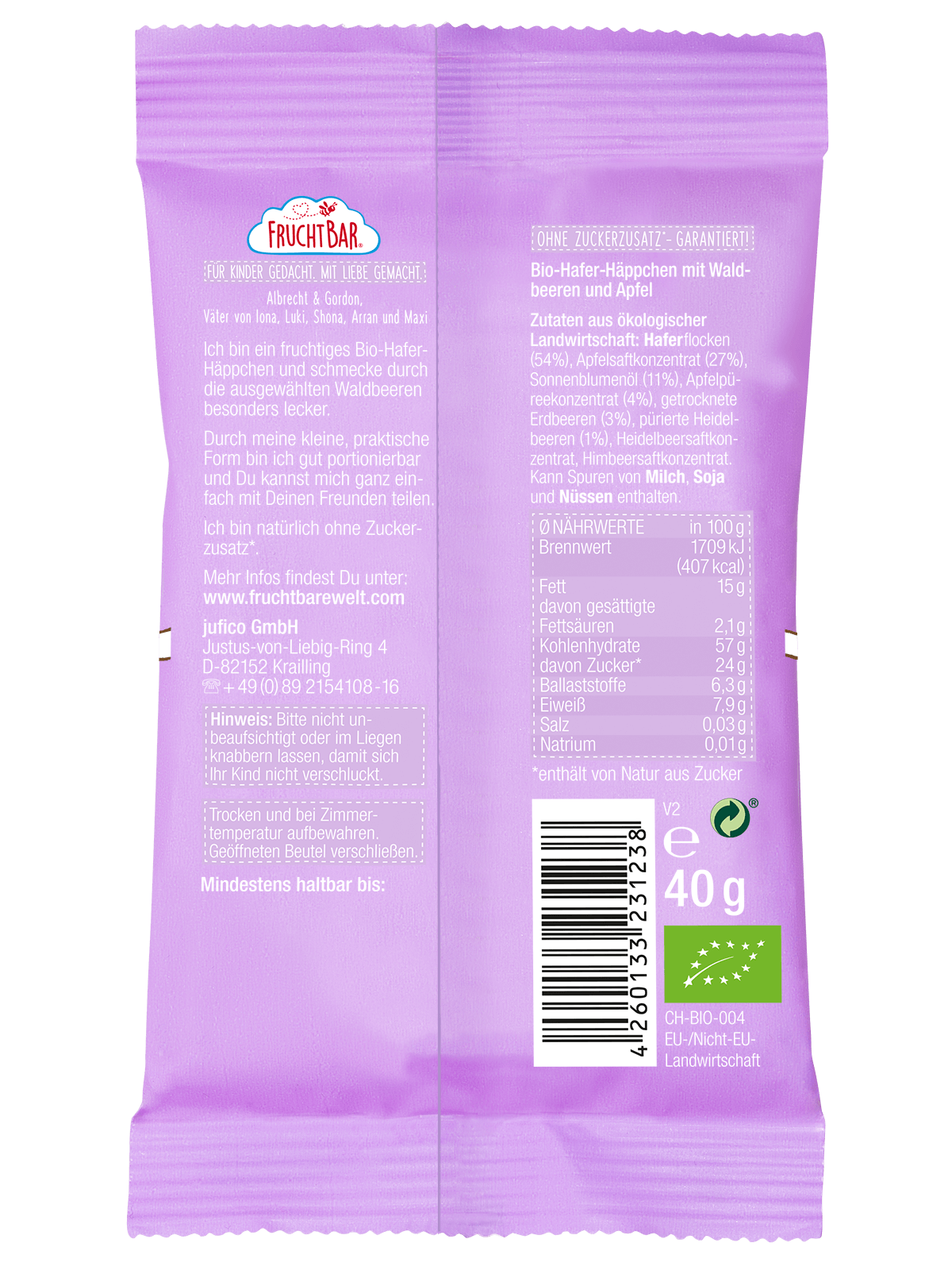 FRUCHTBAR Hafer Häppchen, Bild 2 von 3