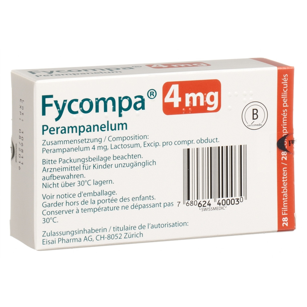 FYCOMPA cpr pell 4 mg blist 28 pce, image 2 sur 2