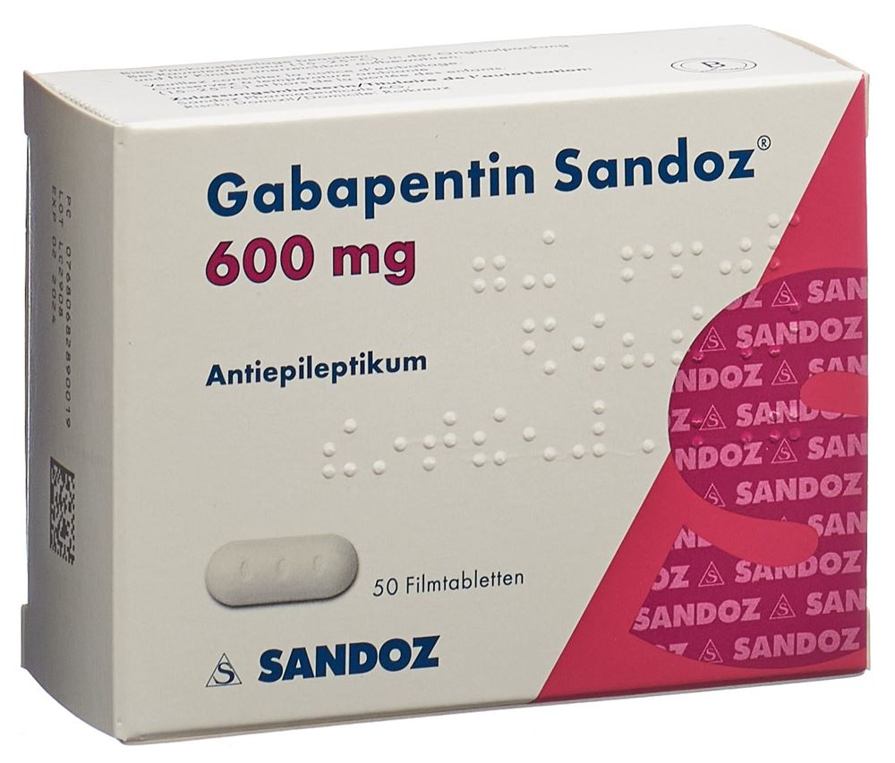 GABAPENTINE Sandoz 600 mg, image principale GABAPENTINE Sandoz 600 mg, image principale