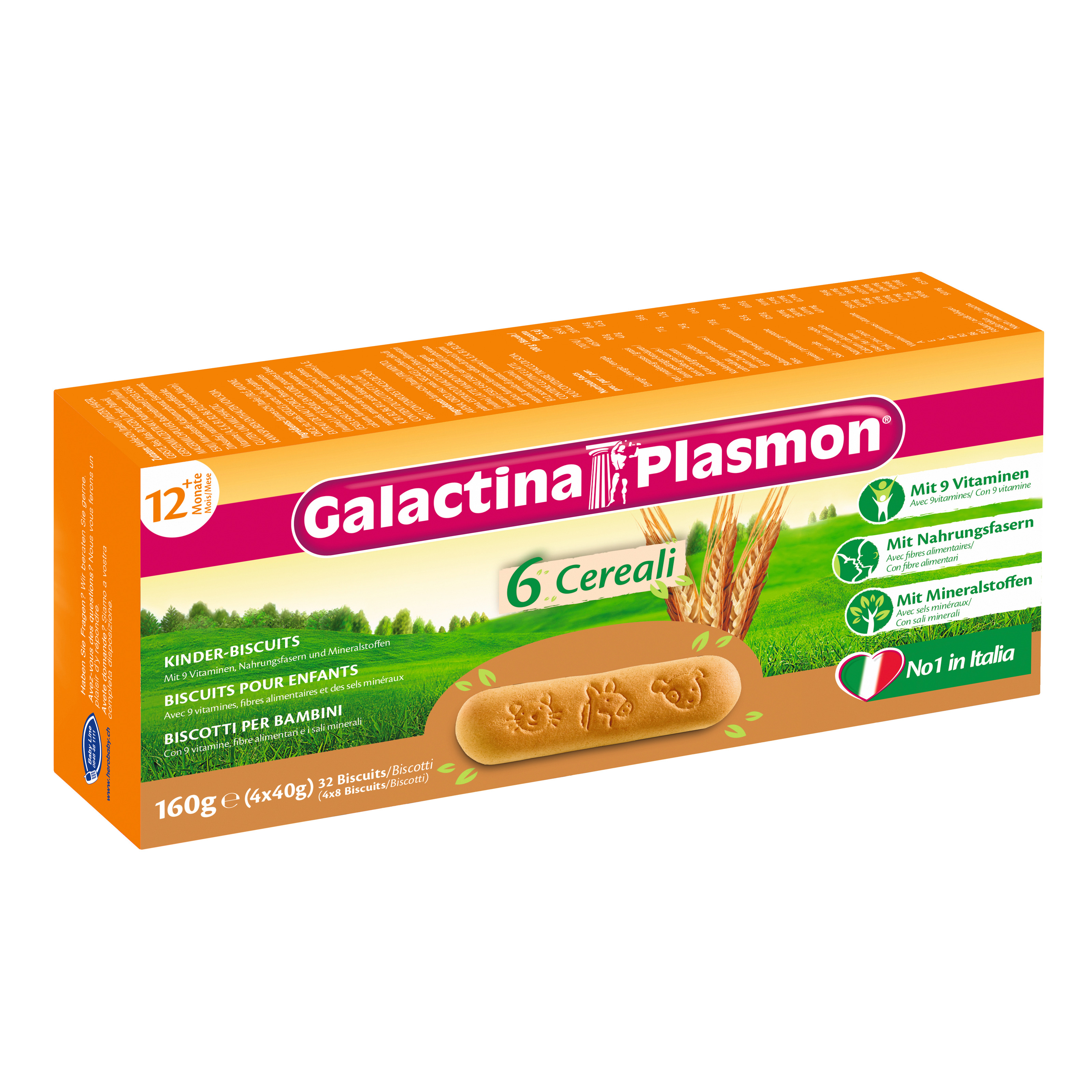 GALACTINA Plasmon 6 Cereali Biscuits pour enfants