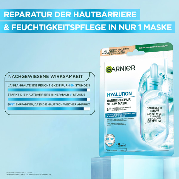 GARNIER Hyaluron Barrier Repair Serum Maske, Bild 3 von 3