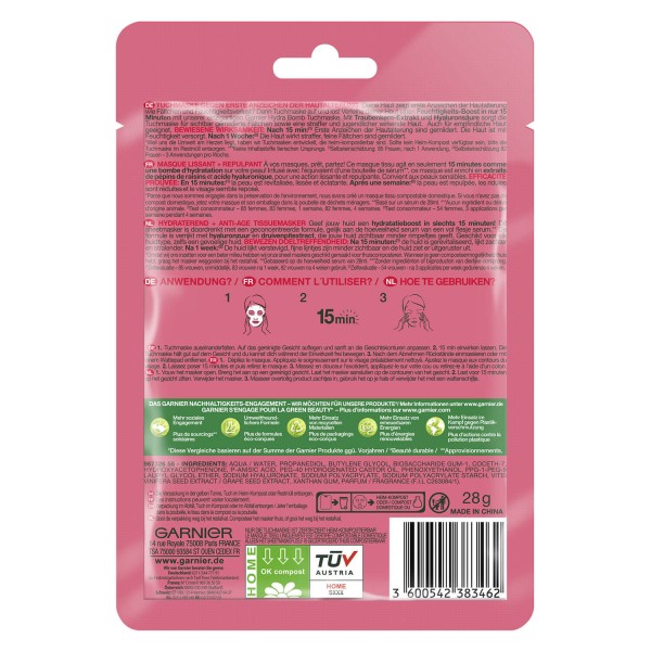 GARNIER Masque Tissu Hydra Bomb, image 2 sur 2