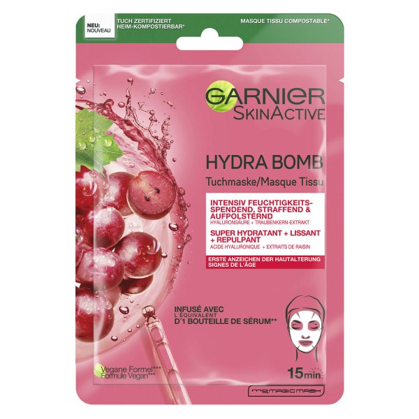 GARNIER Masque Tissu Hydra Bomb