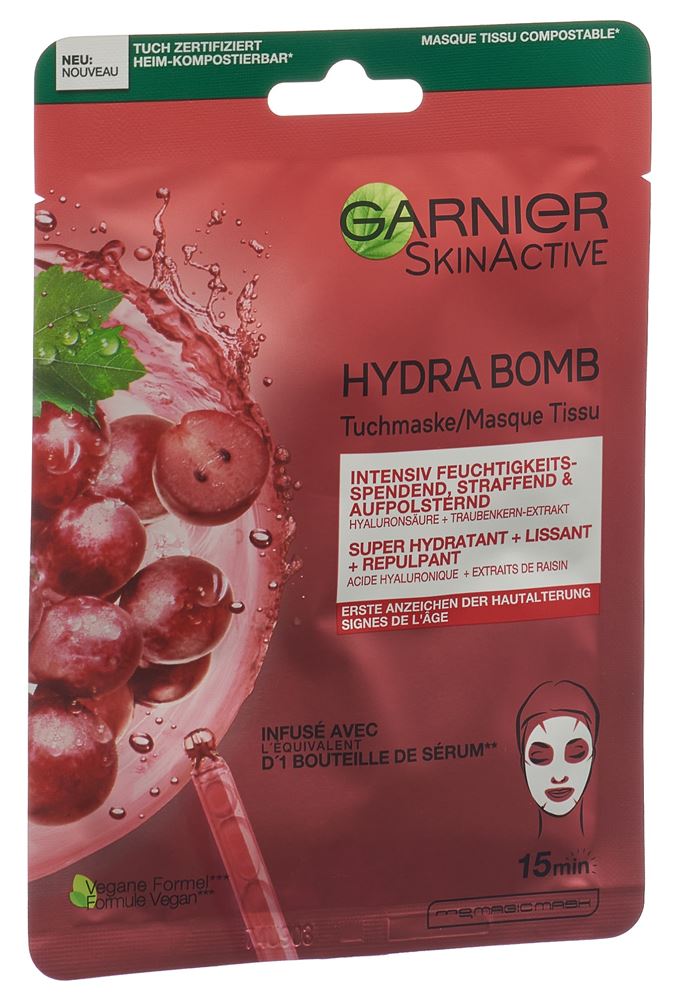 GARNIER Masque Tissu Hydra Bomb