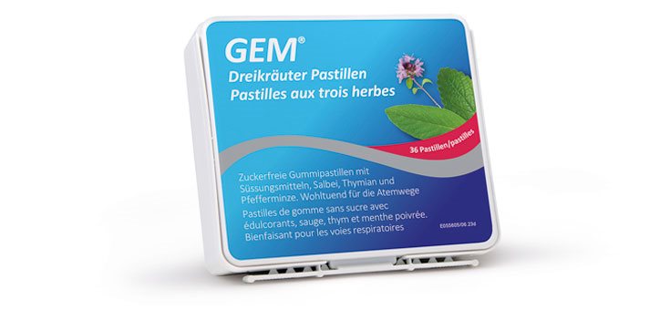 GEM Dreikräuter Pastillen, Hauptbild