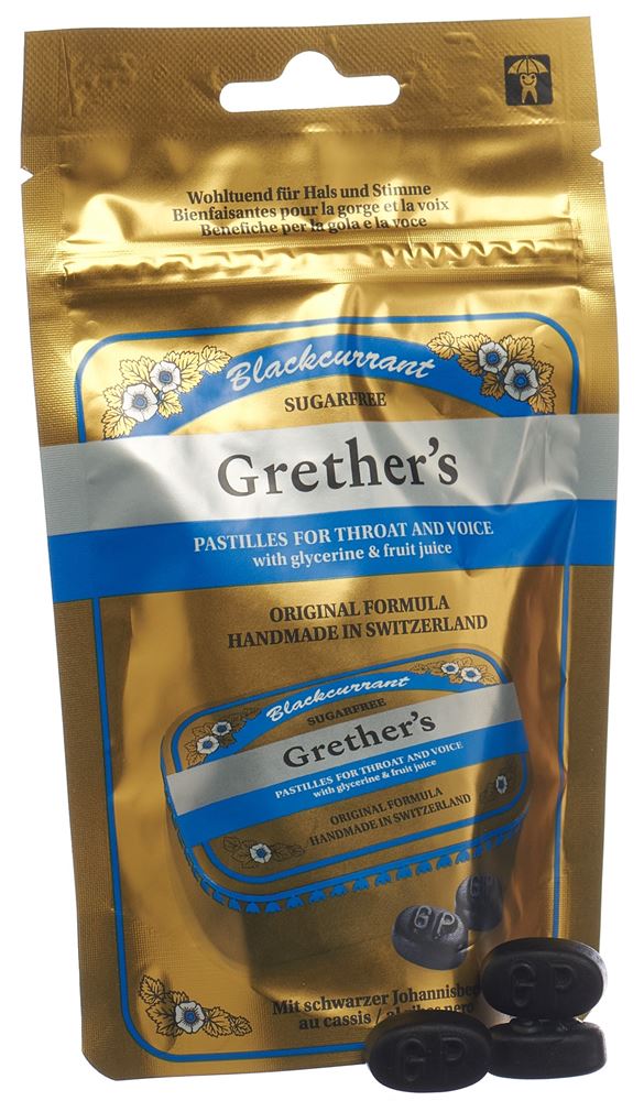 GRETHERS Blackcurrant pastilles, image 2 sur 3