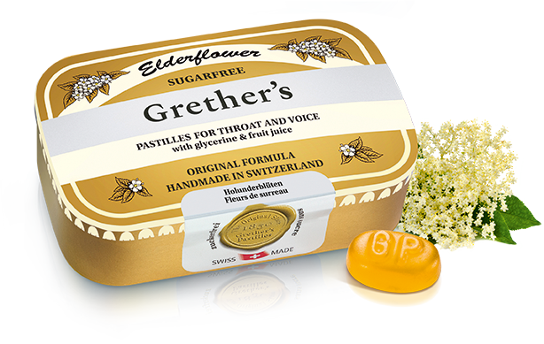GRETHERS Elderflower Pastillen, Hauptbild