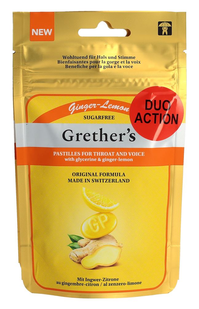 GRETHERS Ginger Lemon pastilles