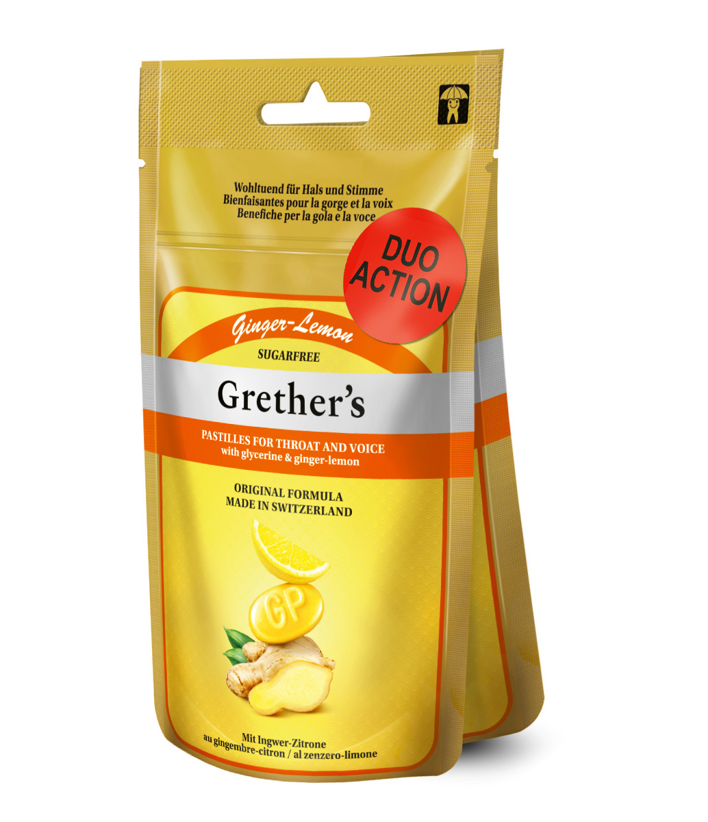 GRETHERS Ginger Lemon pastilles
