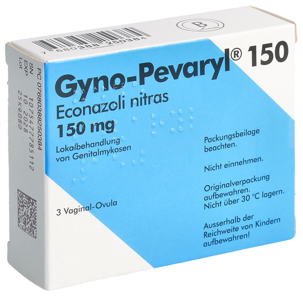 GYNO-PEVARYL Ovula 150 mg 3 Stk, Hauptbild
