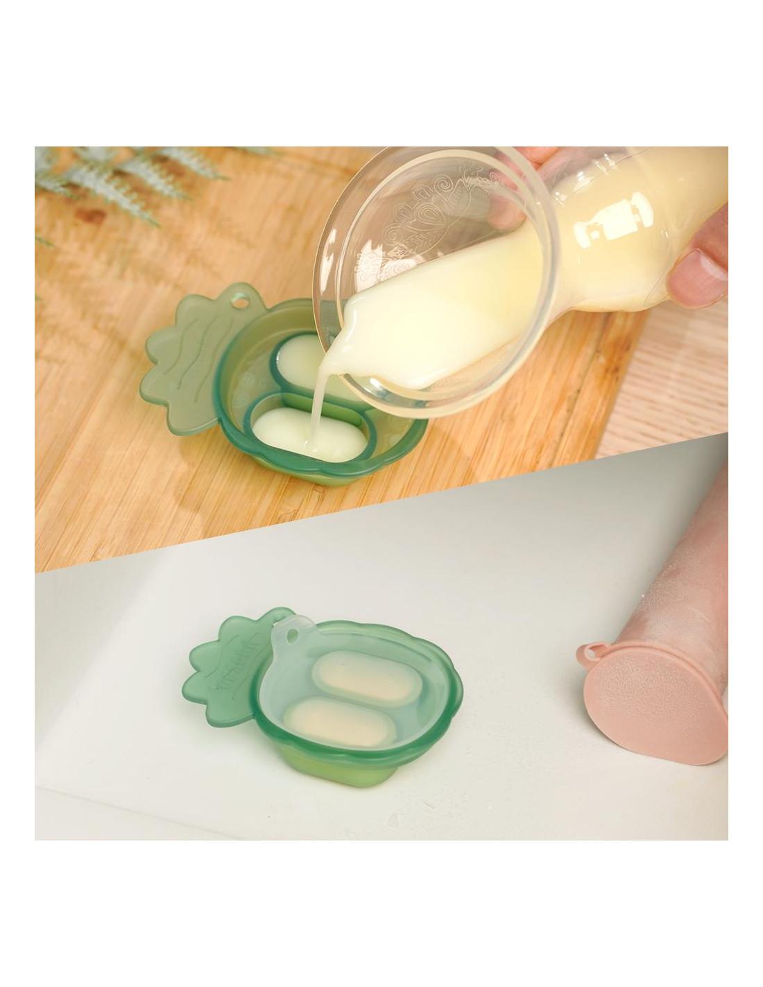 Haakaa set Freeze-N-Feed sucette à fruits et moule à glaçons, image 4 sur 5