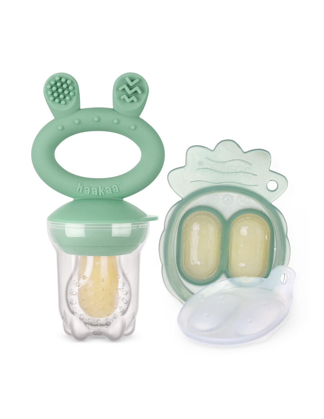 Haakaa set Freeze-N-Feed sucette à fruits et moule à glaçons