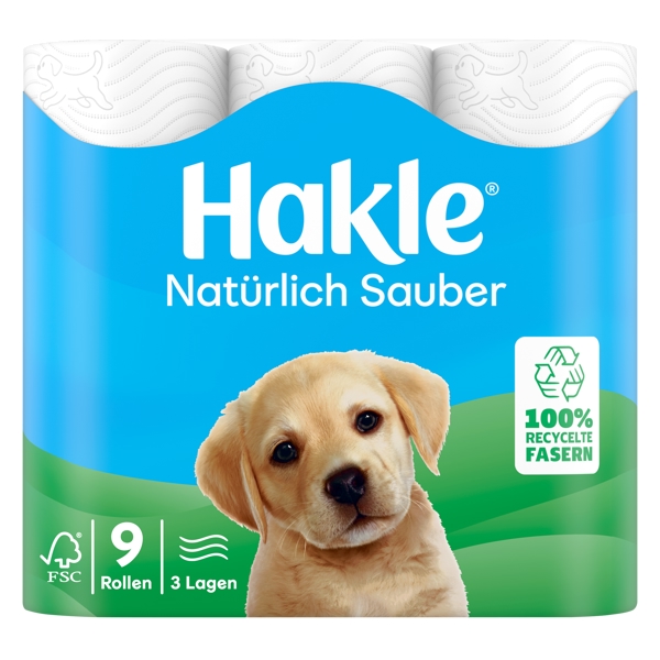 HAKLE Natürliche Sauberkeit Toilettenpapier Kleinrollen, Hauptbild