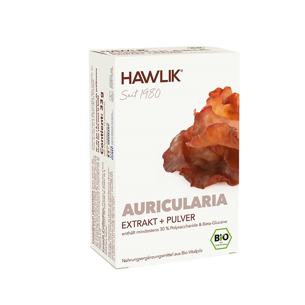 HAWLIK Auricularia Extrakt + Pulver, Hauptbild