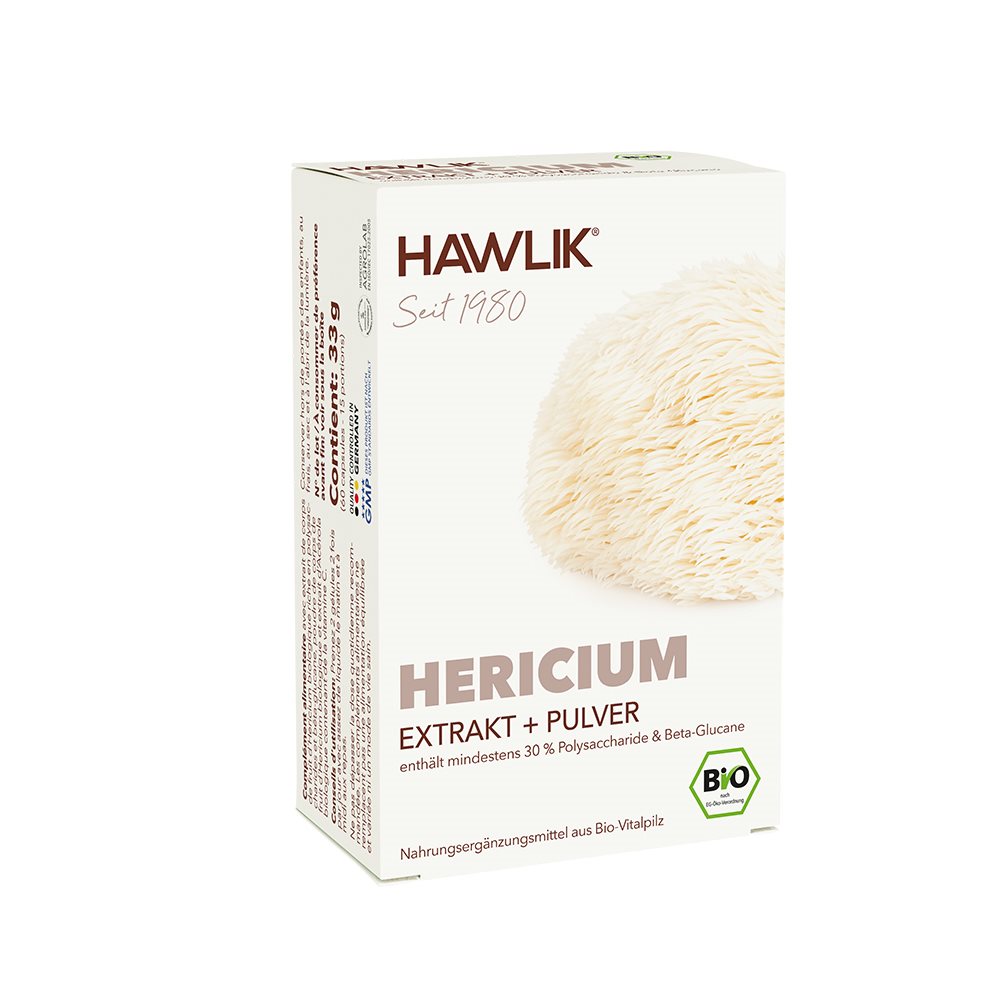 HAWLIK Hericium Extrakt + Pulver, Hauptbild