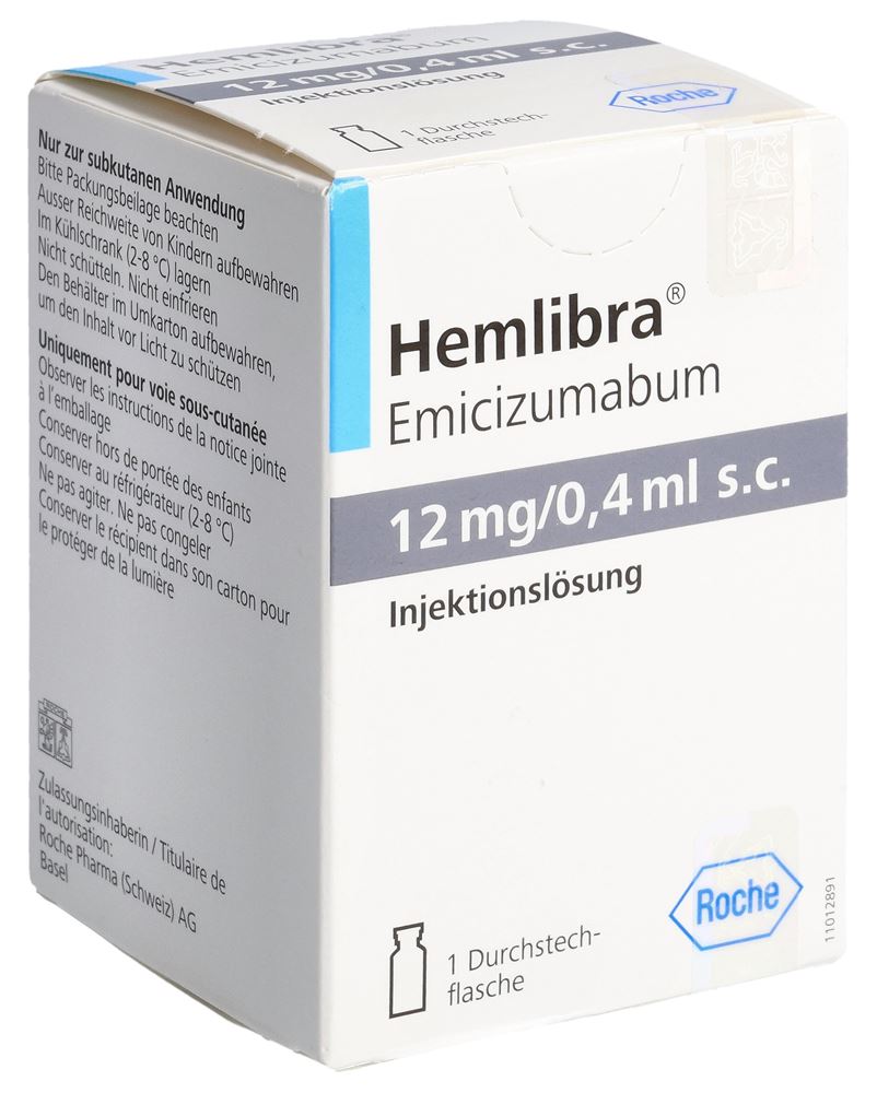 HEMLIBRA sol inj 12 mg/0.4ml s.c. flac 1 pce, image principale