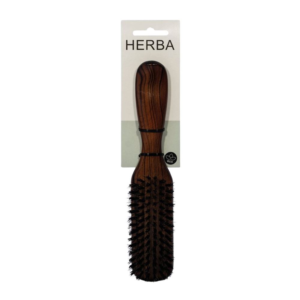 HERBA brosse à cheveux huilé poils de sanglier et nylon, image principale