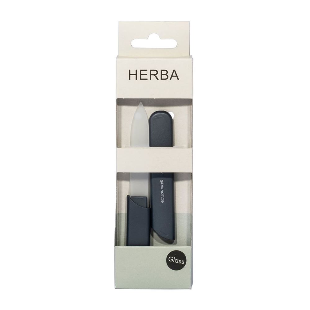 HERBA lime à ongles en verre avec emballage de protection