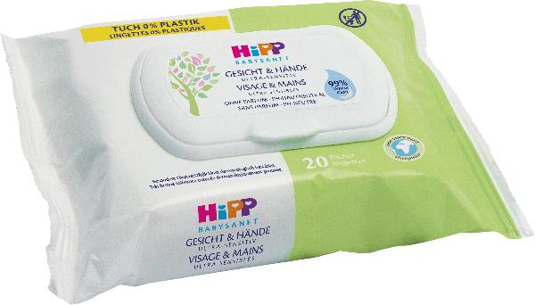 Hipp Babysanft lingettes visage & mains