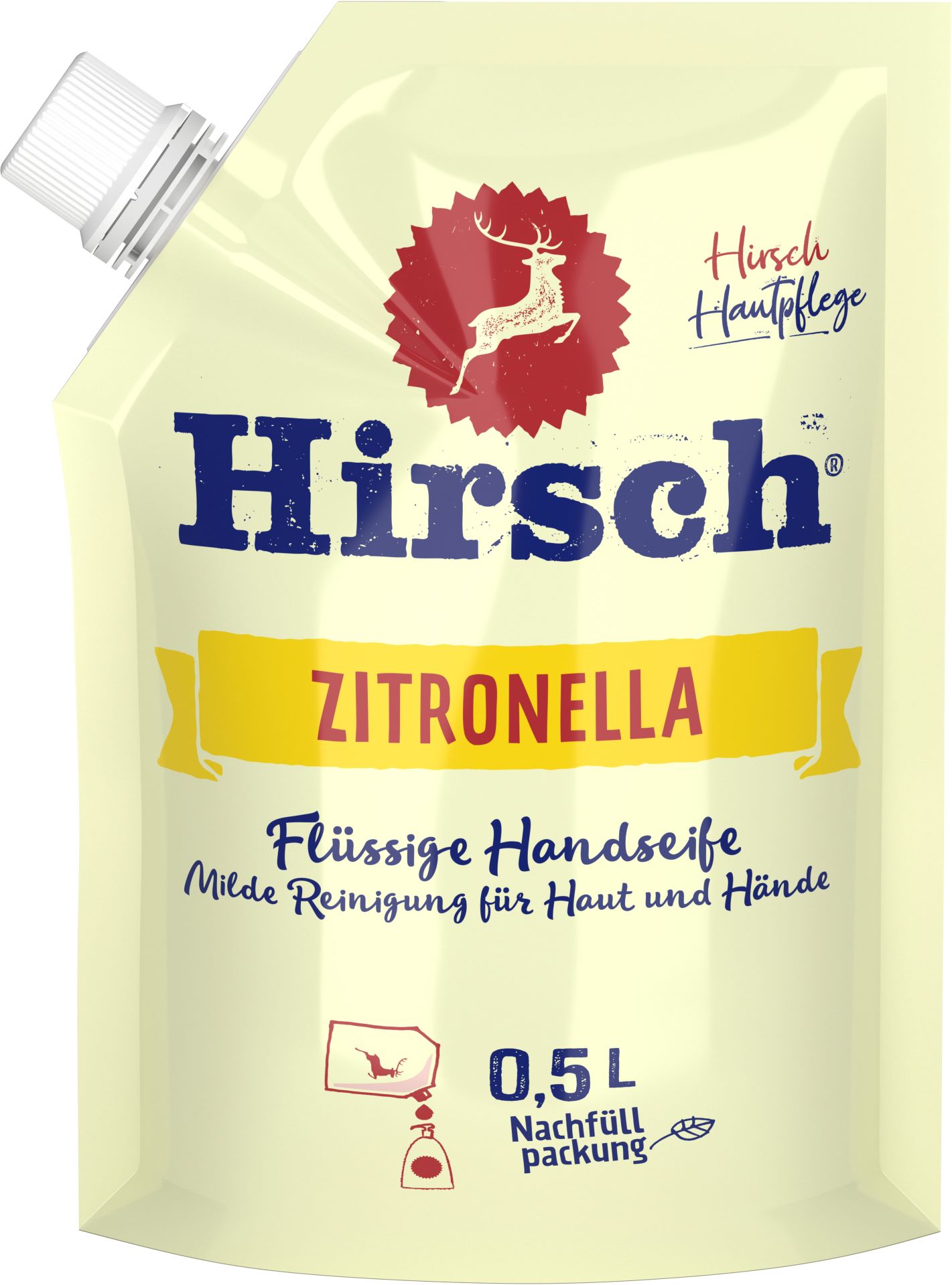 Hirsch Zitronella Flüssigseife, image principale