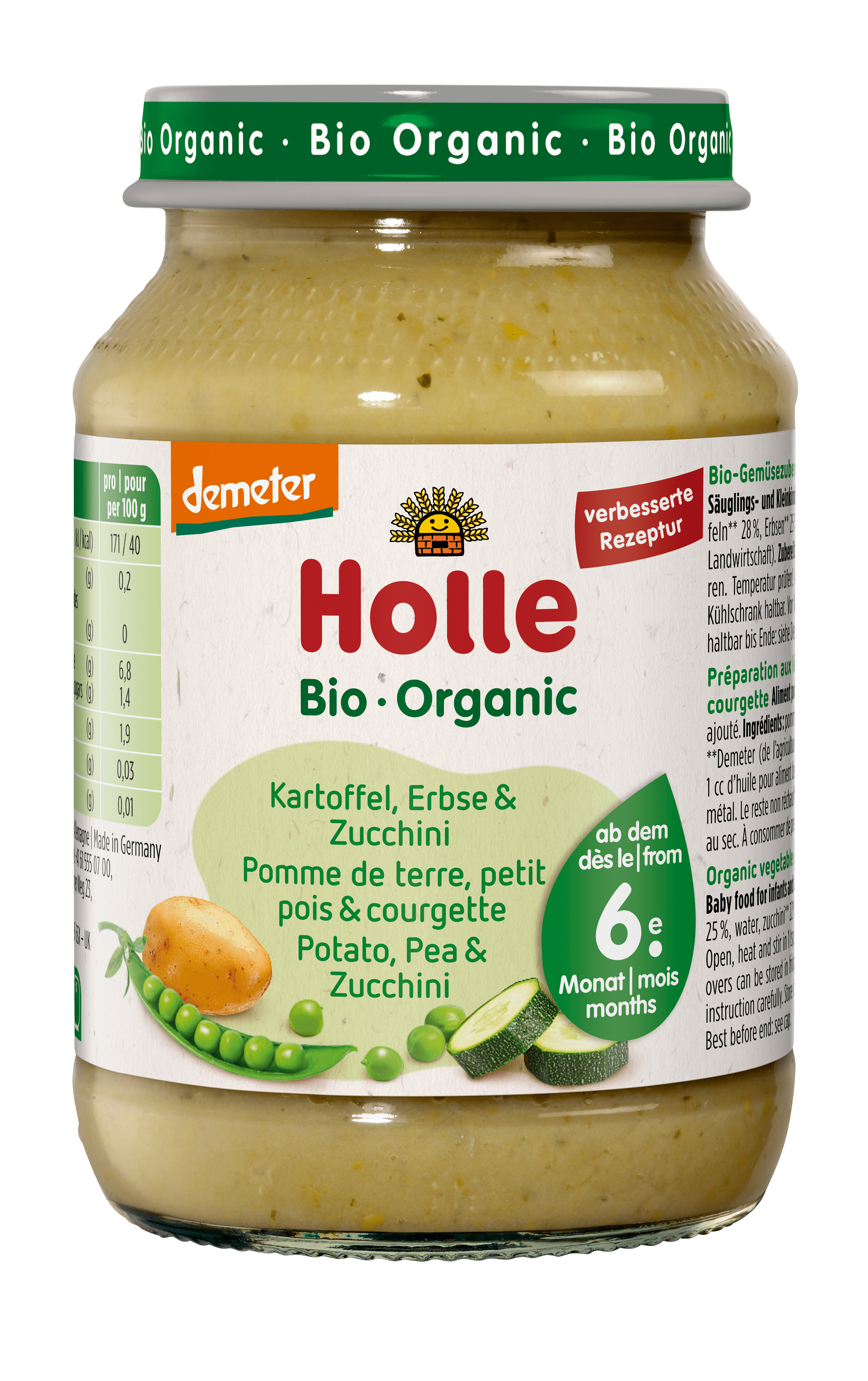 HOLLE pomme de terre petit pois et courgette, image principale