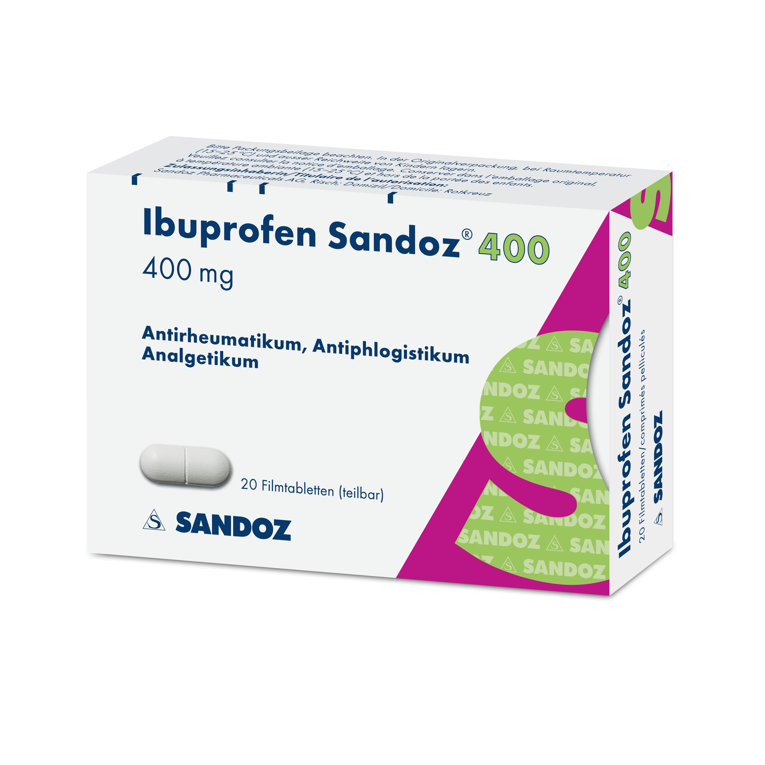IBUPROFENE Sandoz 400 mg, Hauptbild