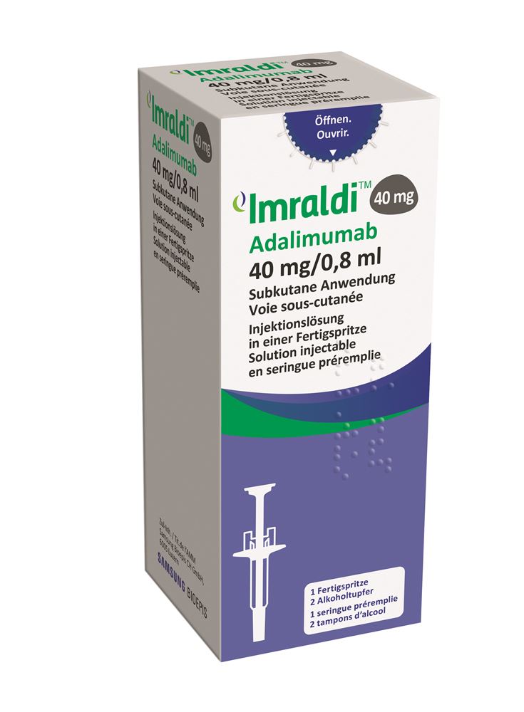 IMRALDI Inj Lös 40 mg/0.8ml Fertigspritze Fertspr 0.8 ml, Hauptbild