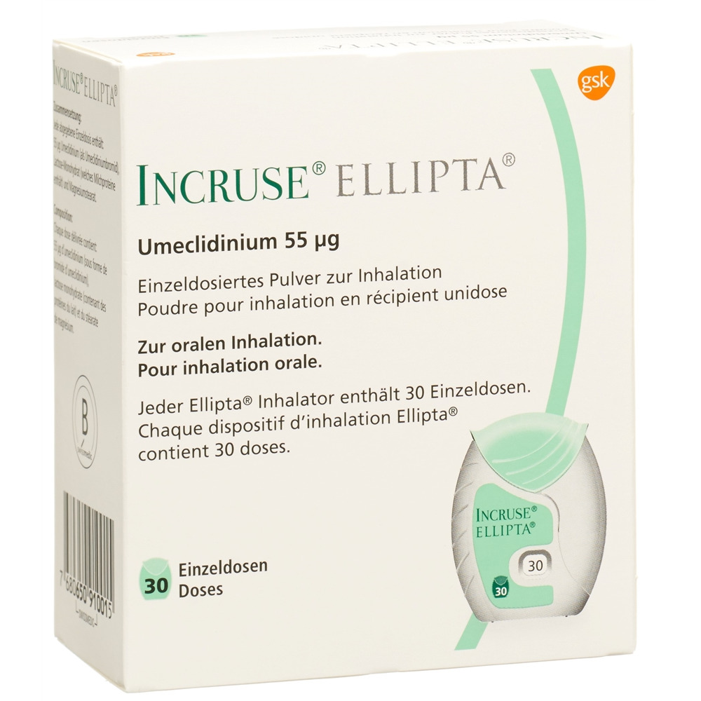 INCRUSE ELLIPTA Inh Plv 55 mcg 30 Dos, Bild 2 von 2