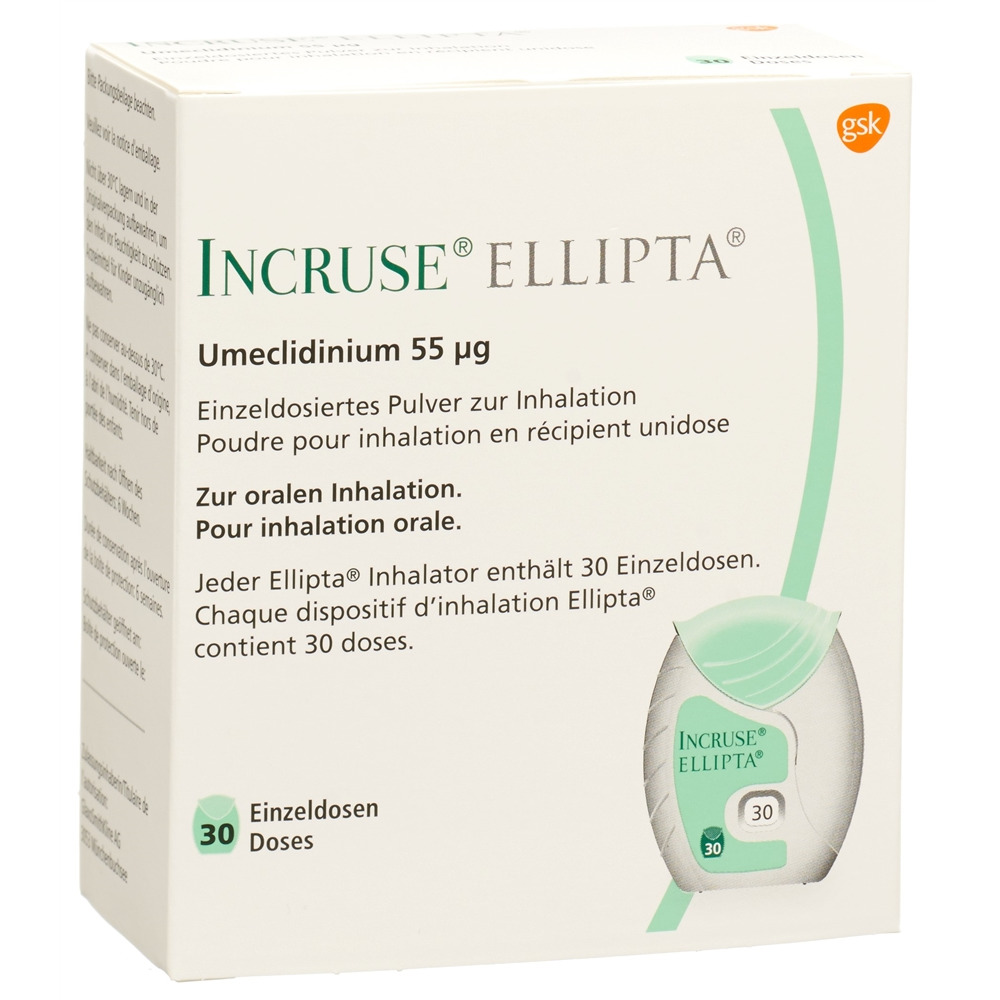 INCRUSE ELLIPTA Inh Plv 55 mcg 30 Dos, Hauptbild