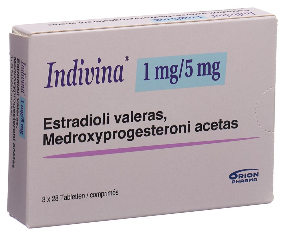 INDIVINA cpr 1mg/5mg blist 28 pce, image principale