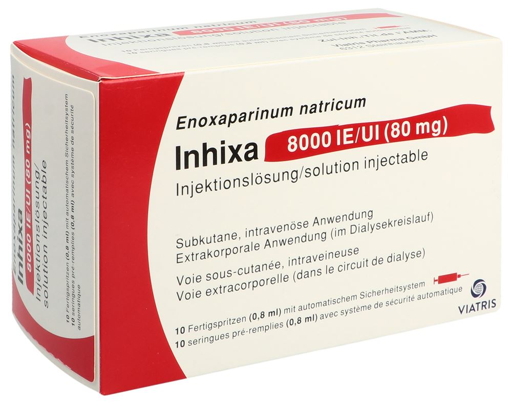 INHIXA Inj Lös 80 mg/0.8ml Fertspr 0.8 ml, Hauptbild
