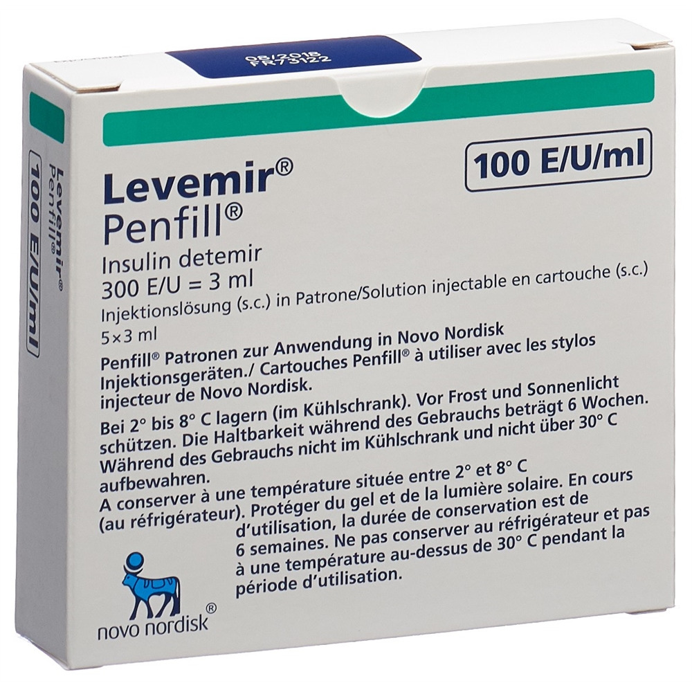 INSULINE Levemir Penfill 100 E/ml, image principale