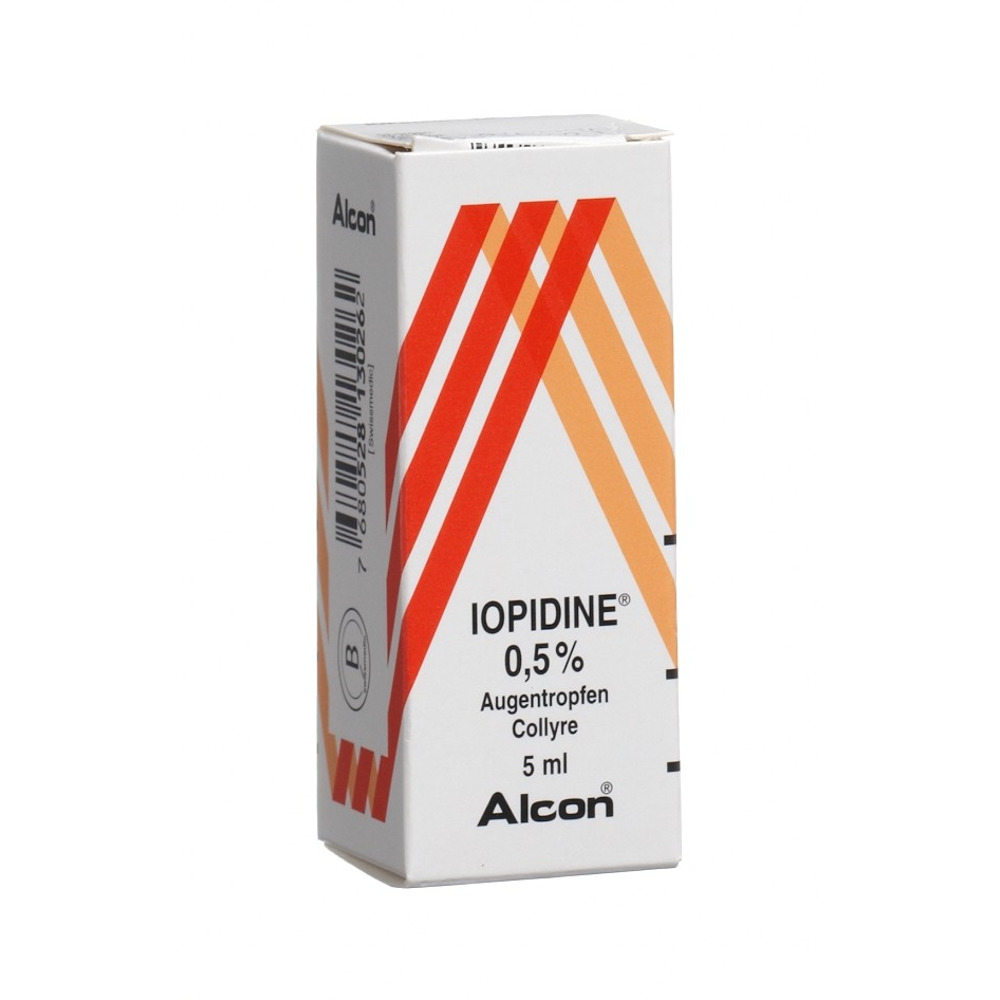 IOPIDINE Gtt Opht 0.5 % Fl 5 ml, Hauptbild