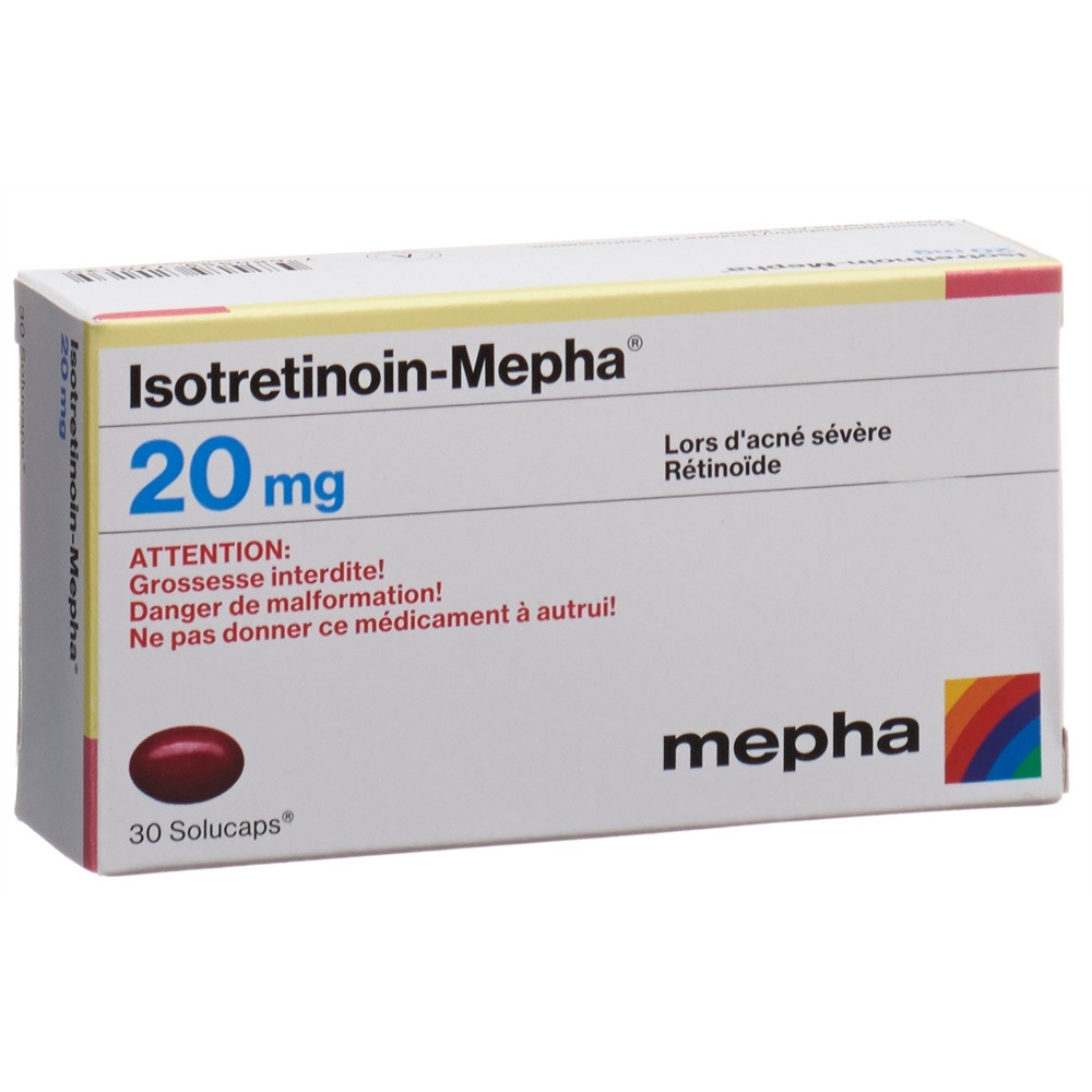 ISOTRETINOINE Mepha 20 mg, image 2 sur 2