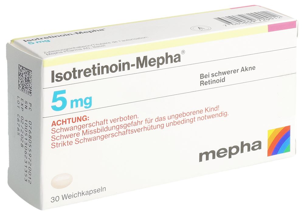 ISOTRETINOINE Mepha 5 mg, image principale