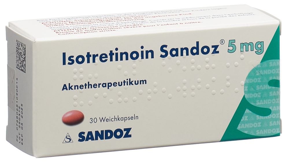 ISOTRETINOINE Sandoz 5 mg, Hauptbild