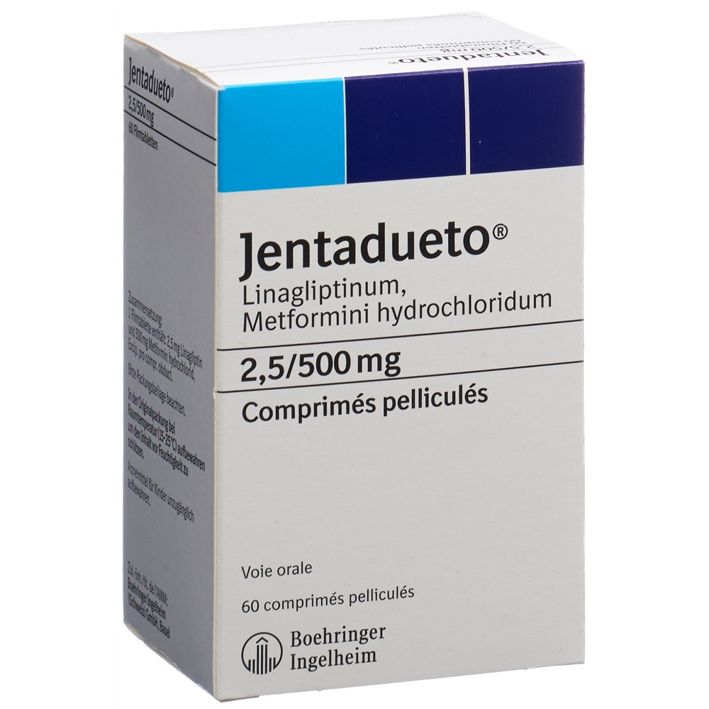 JENTADUETO cpr pell 2.5 mg/500 mg blist 60 pce, image 2 sur 2